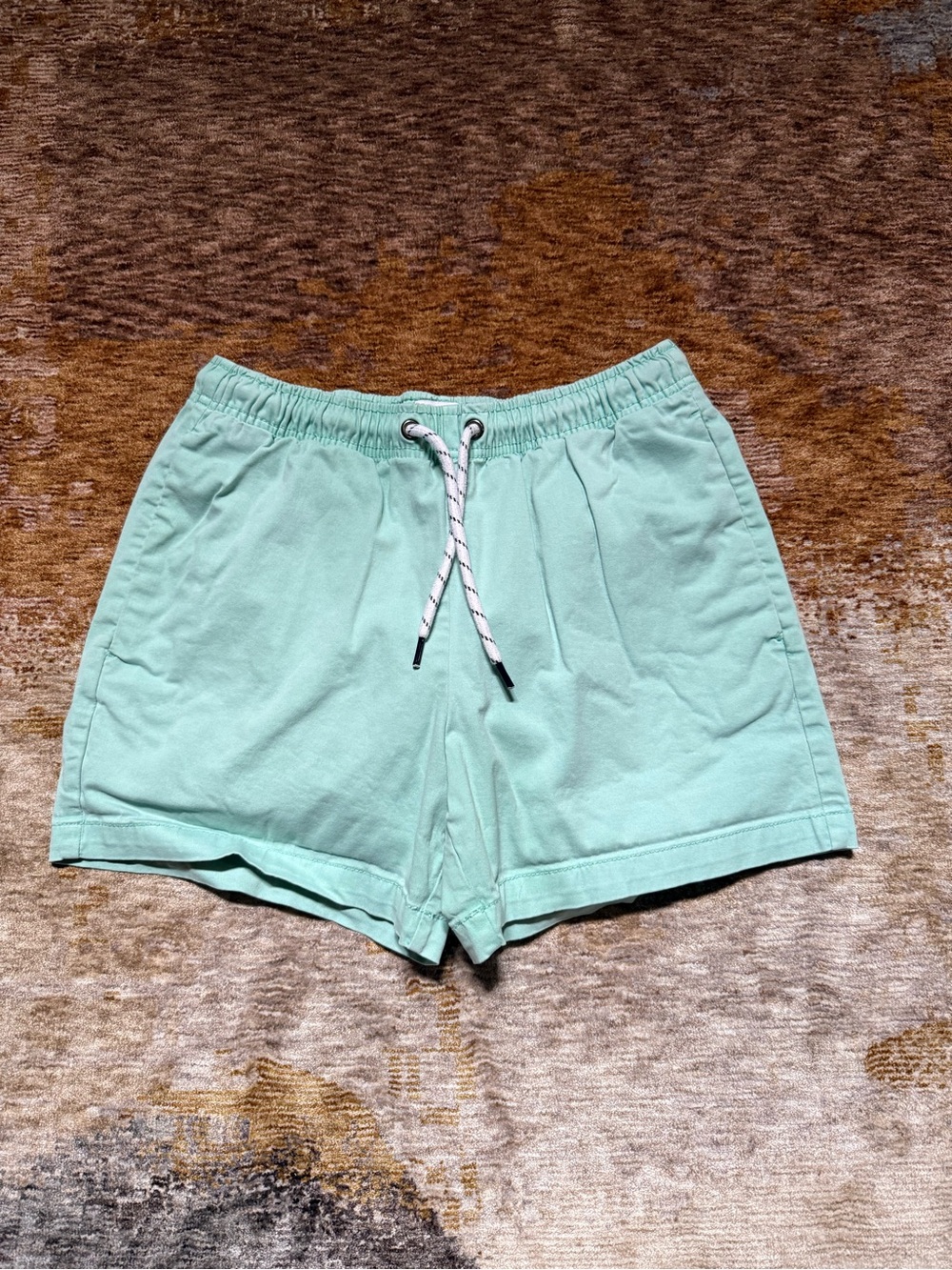 crown & ivy Mint Green Elastic Drawstring Athletic Shorts